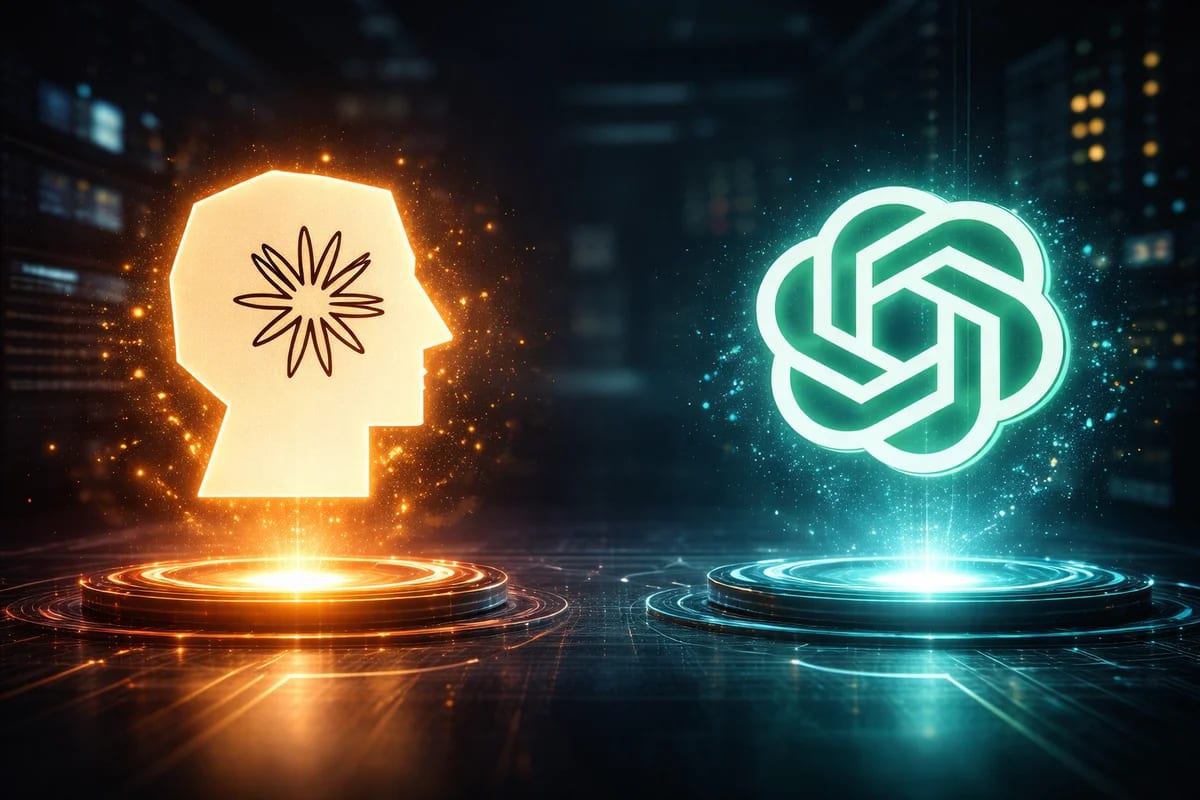 Logos de Claude y ChatGPT