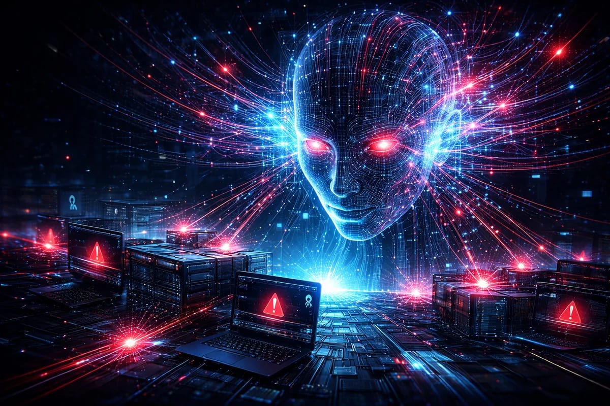 Ciberataque con IA sobre sistemas digitales