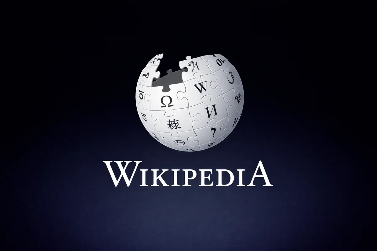 Logo de Wikipedia sobre fondo oscuro