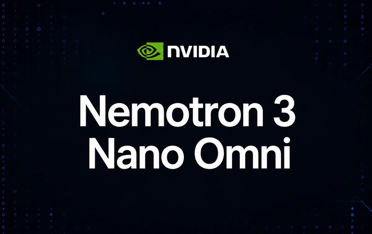 NVIDIA Nemotron 3 Nano Omni sobre fondo digital oscuro.