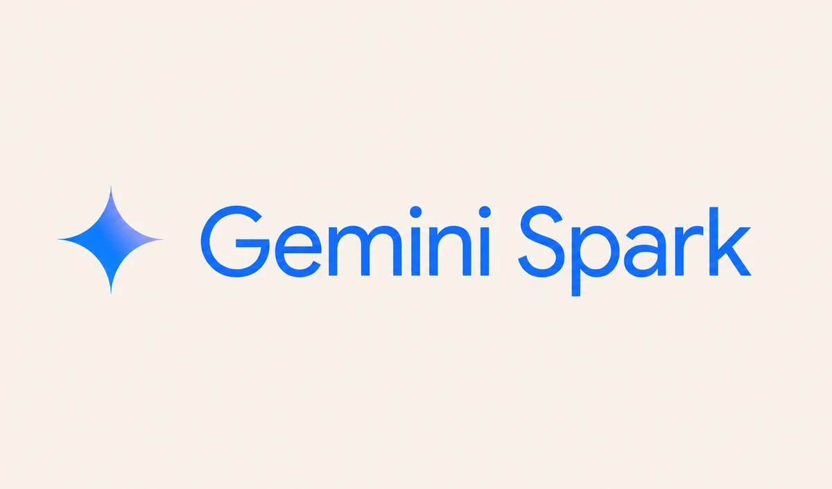 Logo Gemini Spark sobre fondo neutro minimalista
