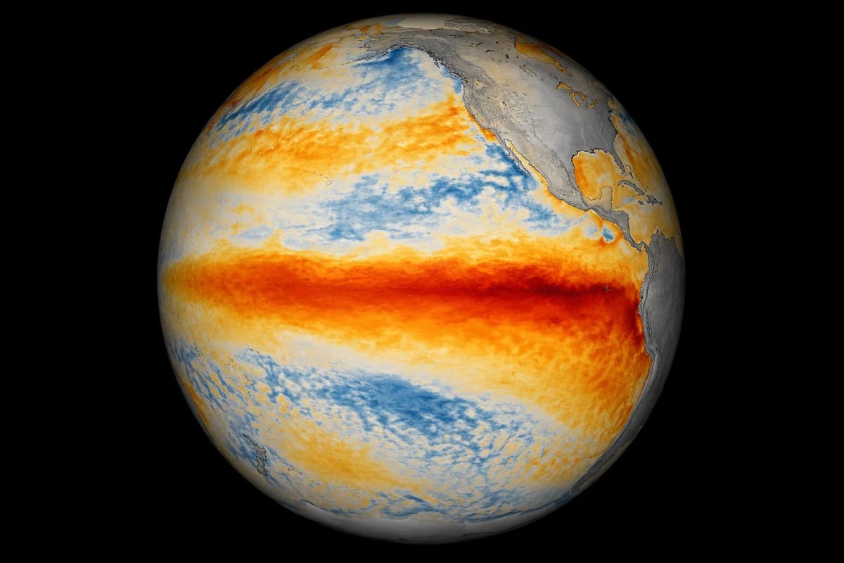 Fenómeno de El Niño en el océano Pacífico