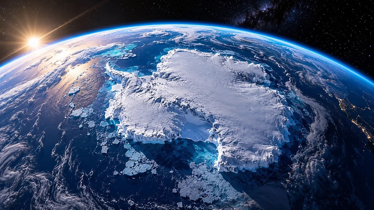 Antártida vista desde el espacio