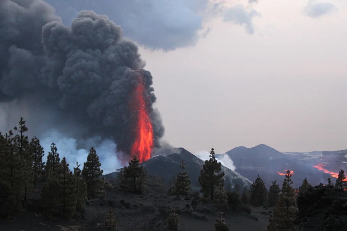 Erupción del volcán Tajogaite en La Palma durante 2021
