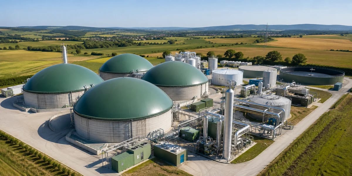 Planta industrial de producción de biometano