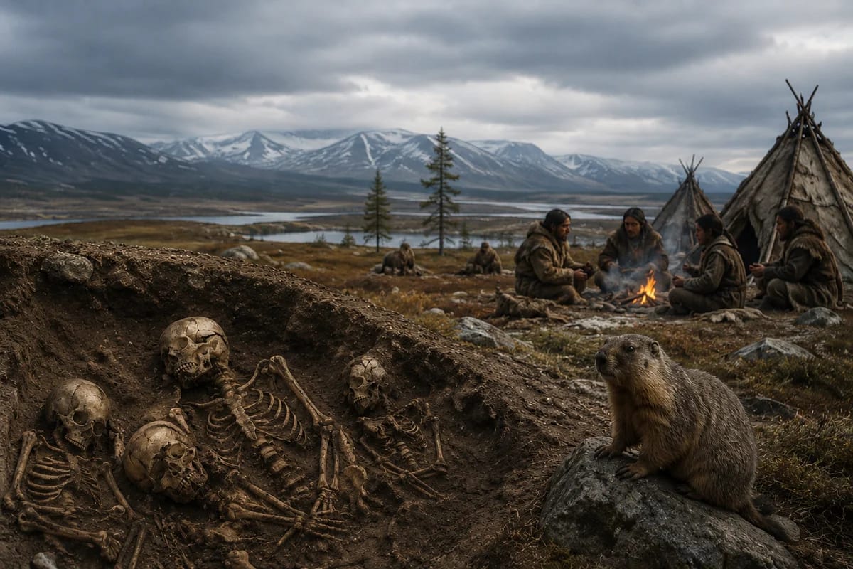 Enterramiento prehistórico asociado a un antiguo brote de peste en Siberia.