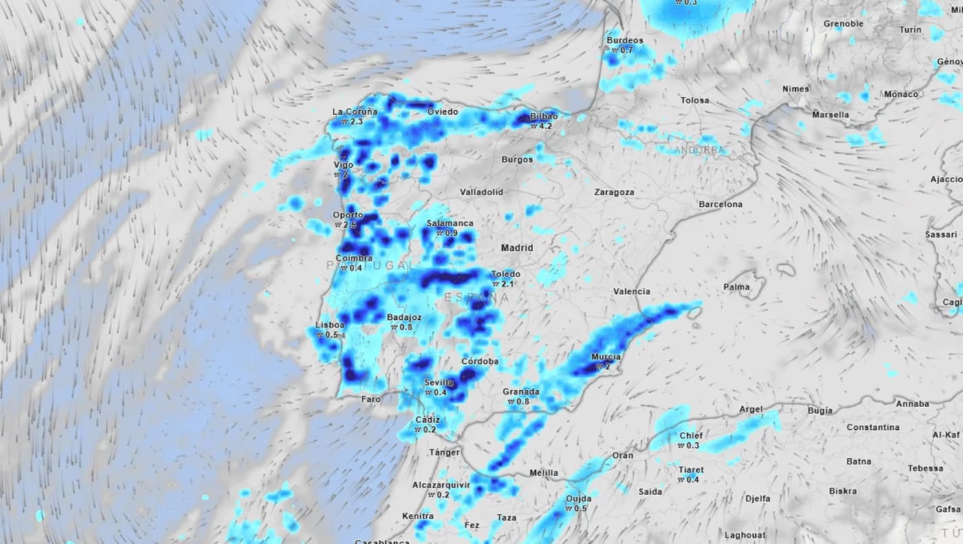 Mapa de precipitaciones previstas en España el 12 de abril de 2025 según Meteored