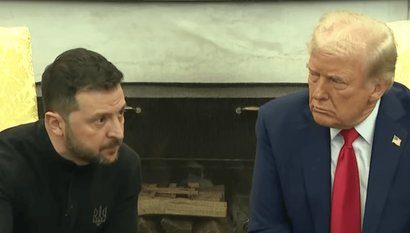 Encuentro entre Volodymyr Zelensky y Donald Trump en la Casa Blanca, con un ambiente tenso de discusión.
