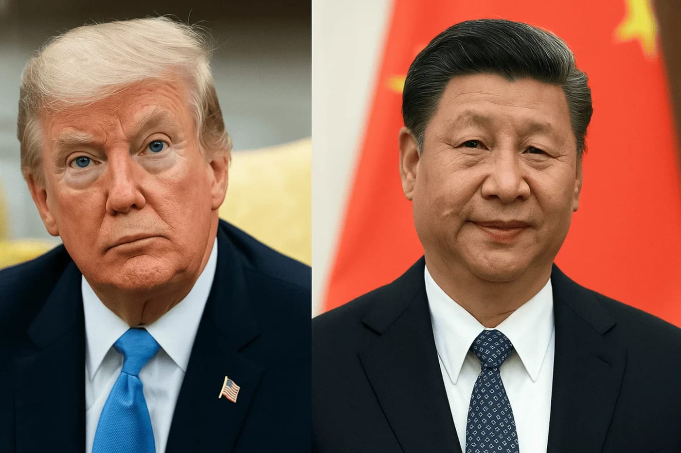 Donald Trump y Xi Jinping en el contexto de las tensiones comerciales y el tráfico de fentanilo
