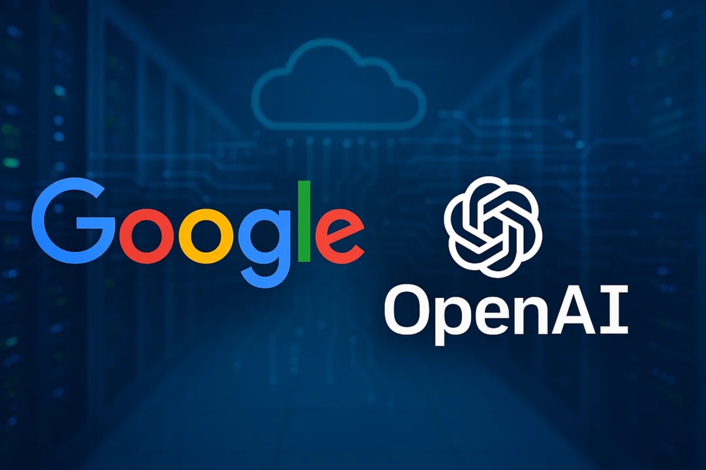 Logos de OpenAI y Google representando su alianza estratégica en la nube