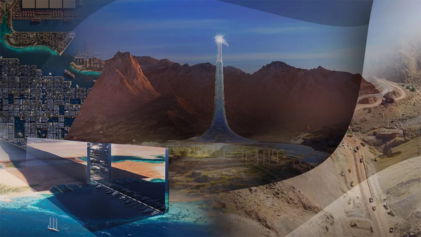 Render del proyecto NEOM en Arabia Saudita