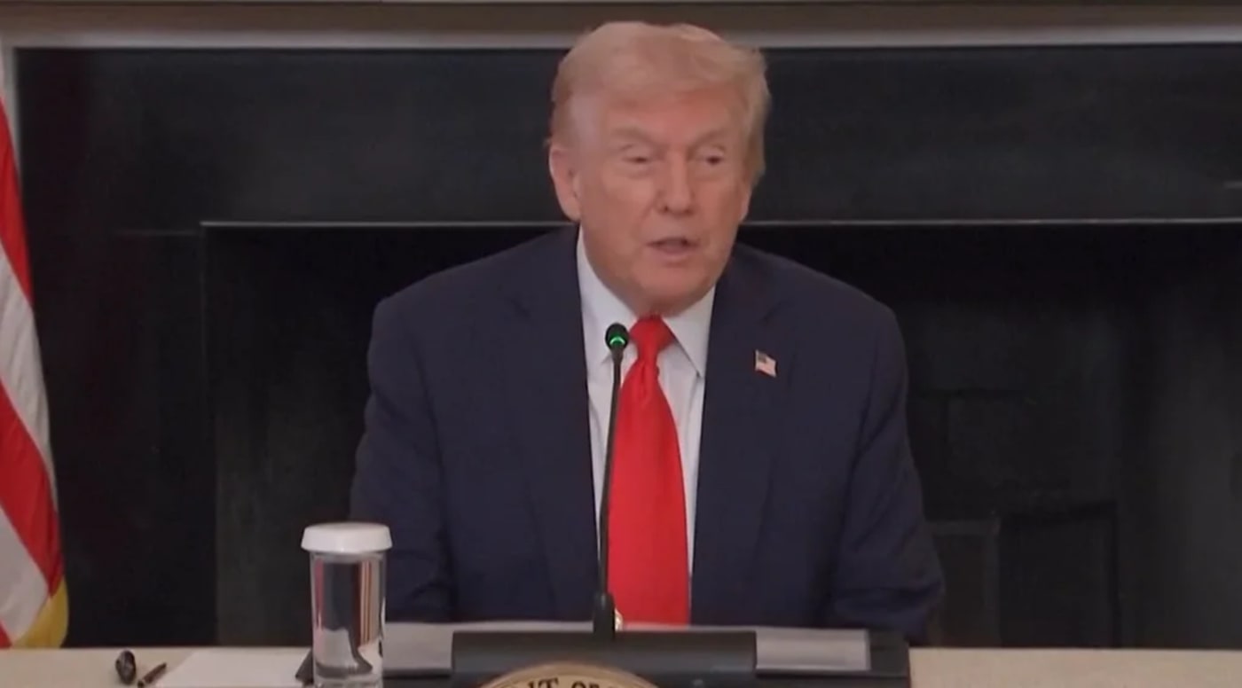 Donald Trump durante una conferencia