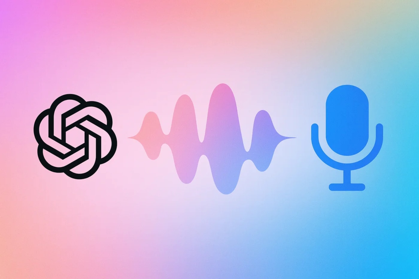 Logo de OpenAI junto a un icono de micrófono