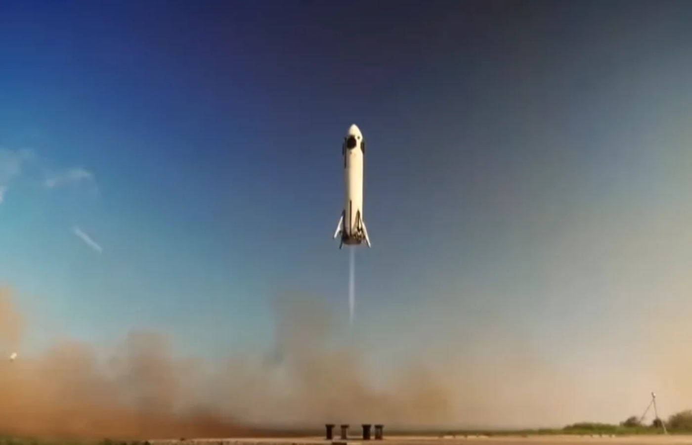 El prototipo de cohete reutilizable de Honda realizando un aterrizaje controlado tras una prueba en Hokkaido