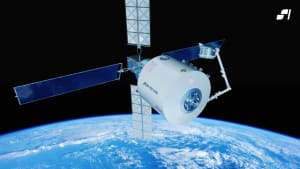 Ilustración artística de la estación espacial Starlab en órbita terrestre