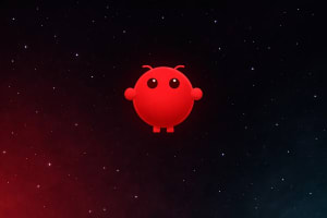 Logo OpenClaw sobre fondo espacial oscuro