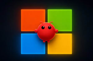 Logo de Microsoft con logo de OpenClaw en el centro