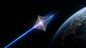Microestructura impulsada por un láser en el espacio