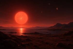 Supertierra iluminada por una enana roja cercana