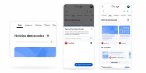 Interfaz de Google mostrando Iceebook como fuente preferida en Noticias destacadas