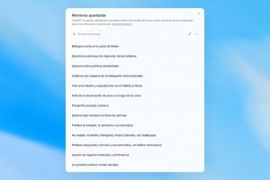 Panel de memorias guardadas en la interfaz de ChatGPT