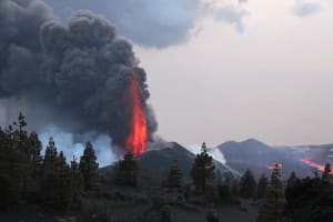 Erupción del volcán Tajogaite en La Palma durante 2021