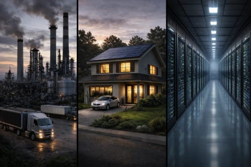 Industria, hogar y centro de datos conectados por energía