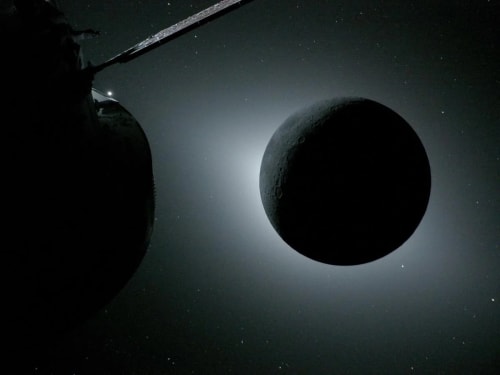 La Tierra vista desde la nave espacial Orión durante la misión Artemis II