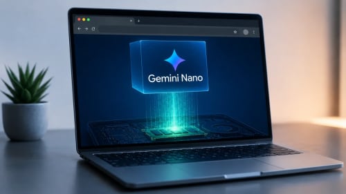 Modelo de IA descargándose en un navegador