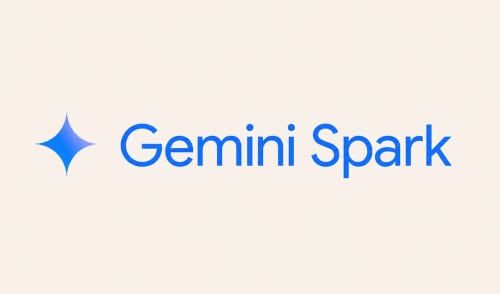 Logo Gemini Spark sobre fondo neutro minimalista