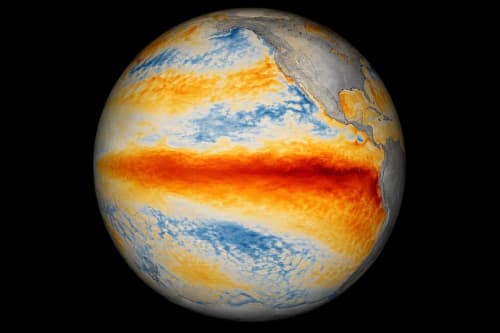 Fenómeno de El Niño en el océano Pacífico