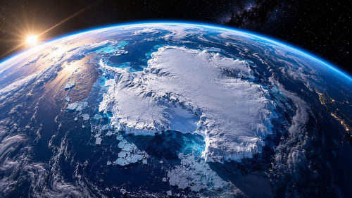 Antártida vista desde el espacio