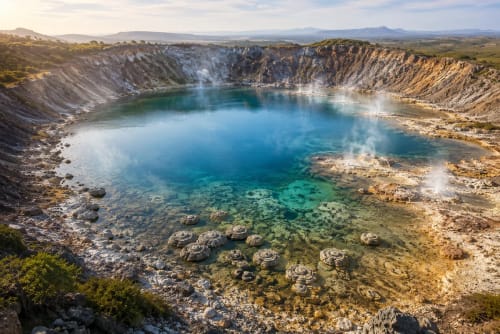 Cráter de impacto con lago hidrotermal