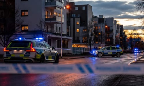 Operativo policial en una zona residencial de Suecia