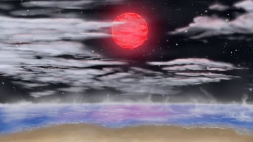 Representación artística de la superficie de la supertierra GJ 3378b en la zona habitable de su estrella
