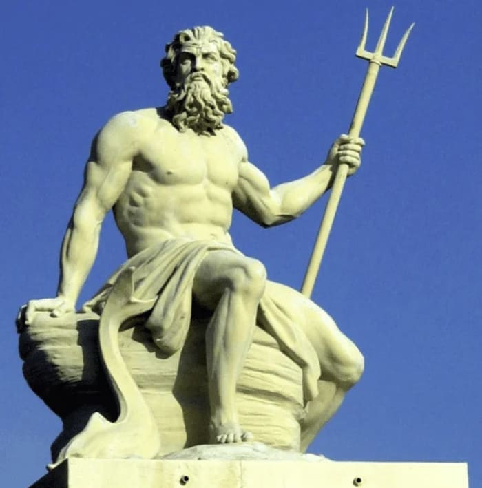 Estatua de Poseidón, dios griego del mar