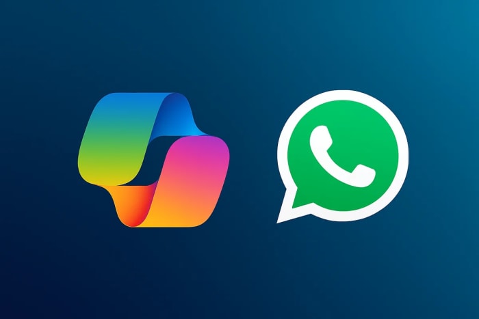 Logos de Microsoft Copilot y WhatsApp