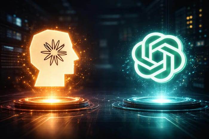 Logos de Claude y ChatGPT