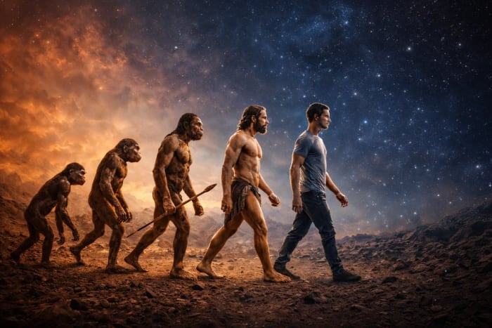 Evolución humana de primate a humano moderno