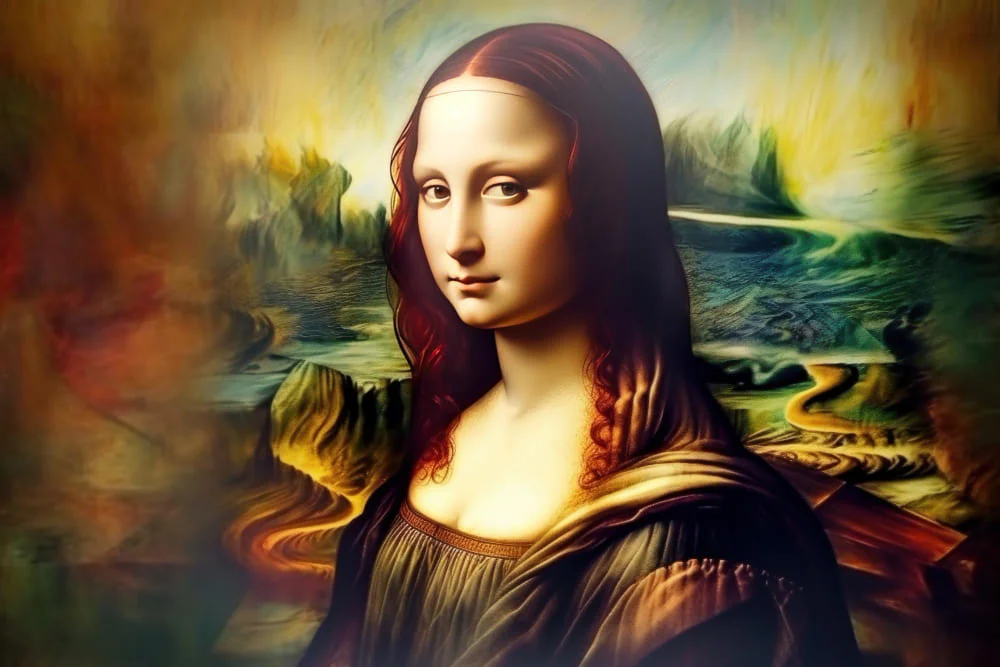 La Gioconda de Leonardo da Vinci, retrato icónico que captura el enigmático e histórico Renacimiento.