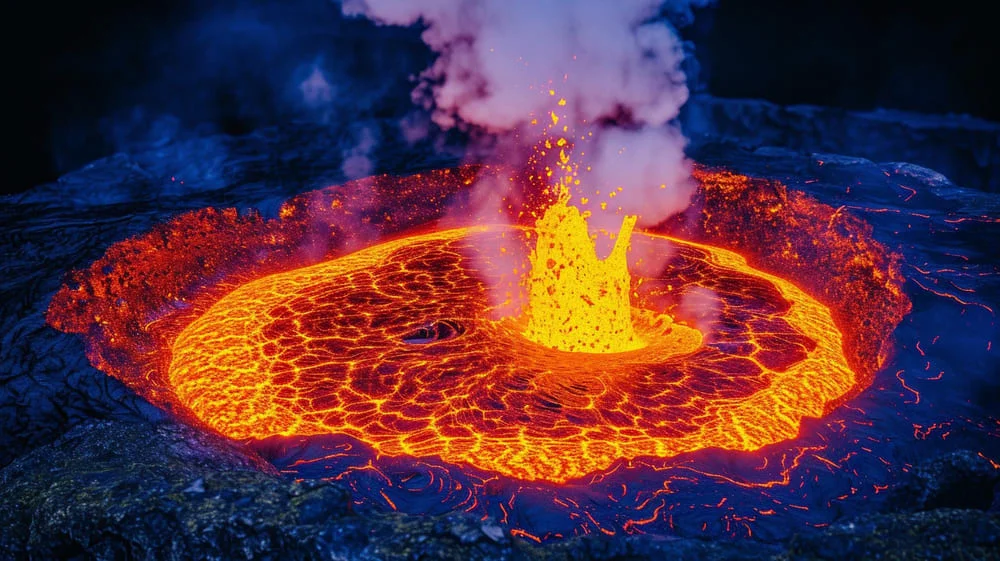 Ilustración que muestra la formación del magma debajo de la superficie terrestre