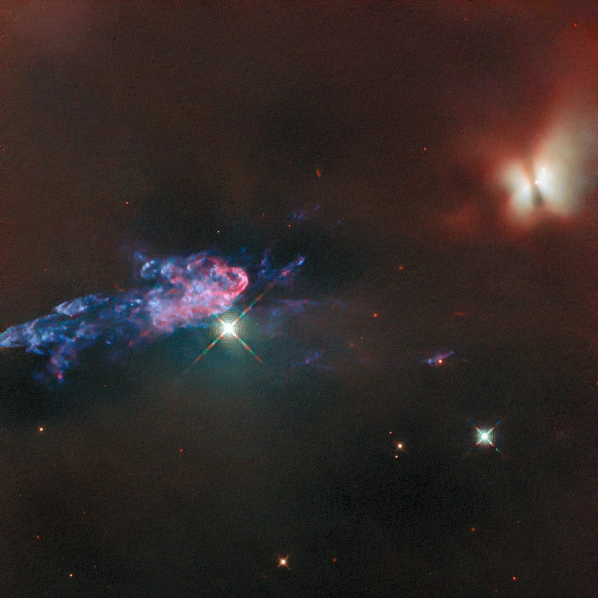 Imagen del telescopio espacial Hubble mostrando la Nebulosa de Orión, un vivero estelar a 1.500 años luz de distancia, con protoestrellas jóvenes moldeando su entorno.