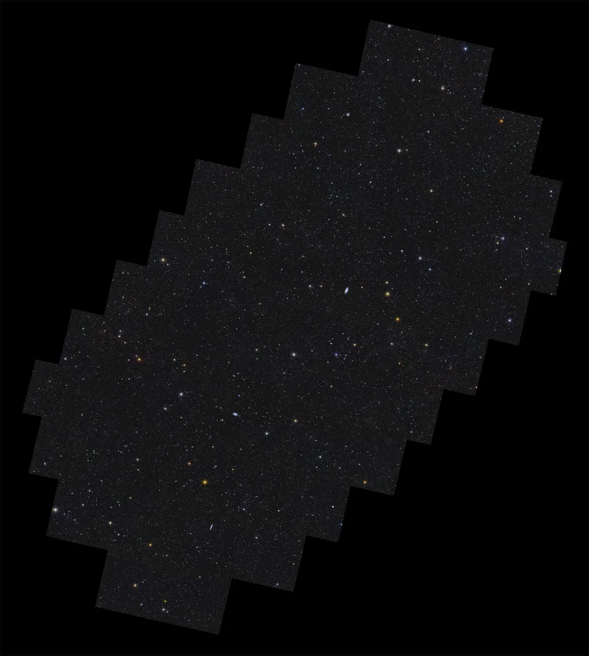 Imagen de la región sur del Campo Profundo de Euclid, capturada por el telescopio espacial.