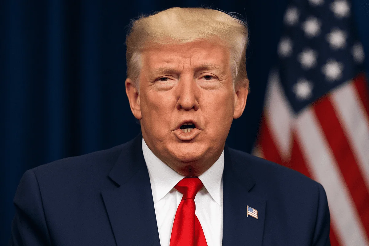Donald Trump durante una conferencia en la Casa Blanca