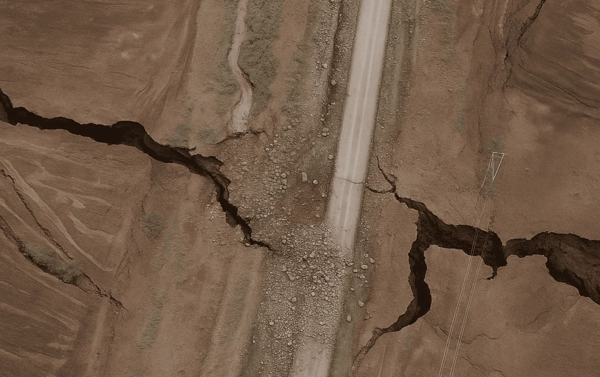 Fractura del Rift africano vista desde el aire