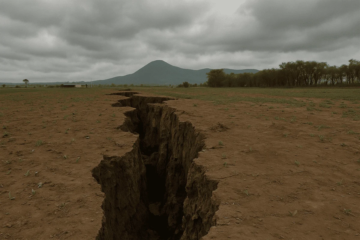 Grieta profunda del Rift africano en Kenia