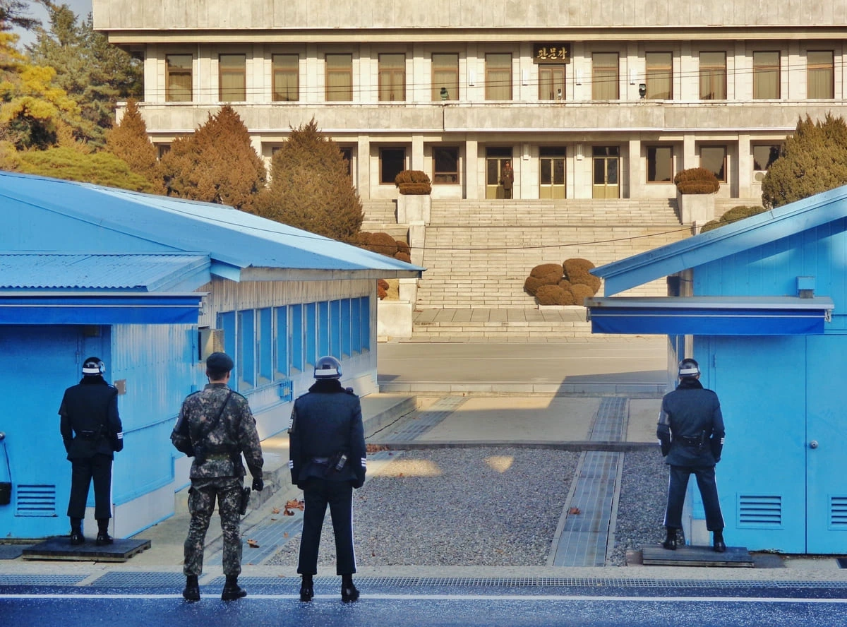 Vista de la Zona Desmilitarizada entre Corea del Norte y del Sur