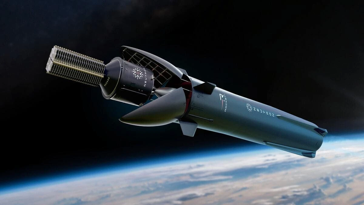 Cohete Neutron de Rocket Lab desplegando carga experimental en órbita terrestre