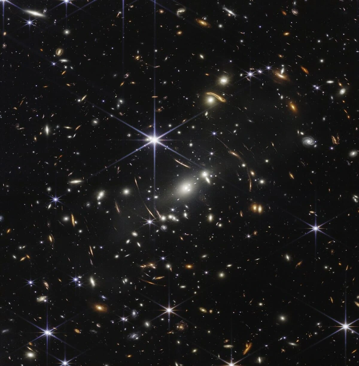 Campo profundo del telescopio James Webb con galaxias lejanas