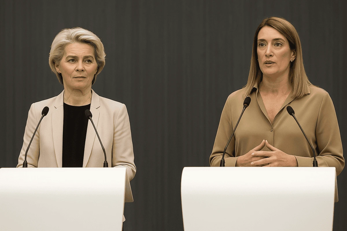 Ursula von der Leyen y Roberta Metsola